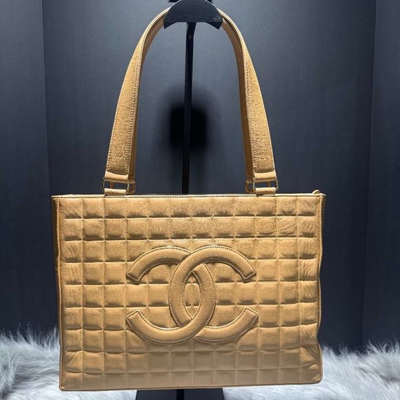 Chanel CC A789 Beige Chocolate Bar Shoulder/Handbag - Picture 1 of 16